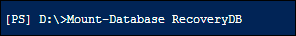 Mount Database Recovery